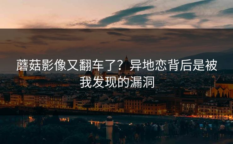蘑菇影像又翻车了？异地恋背后是被我发现的漏洞